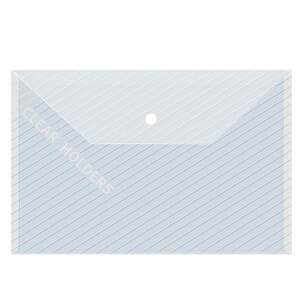 
a4 thickened file bag transparent large capacity snap bag test paper storage book 100 storage study stationery supplies junior high school information portfolio exam bag waterproof certificate classification button white
