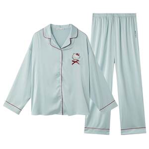 
Gukoo/Guoke HelloKitty joint ice silk pajamas spring and autumn women's home wear set C