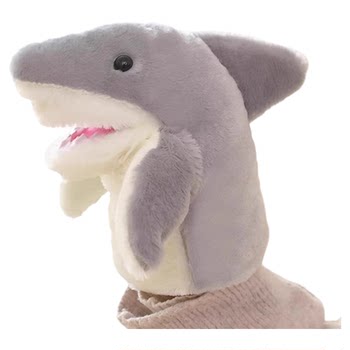 Small shark hand puppet glove doll shark arm plush
