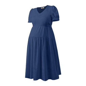 
Fisher-Price Maternity Dress Summer 2026 New Medium Long Small Korean Style Large Size Short Sleeve Summer Dress Women