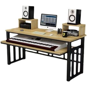 
Electronic piano table simple modern electric piano table music recording studio workbench synthesizer table arrangement computer table