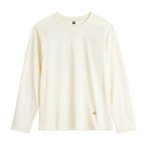 
Madden workwear American retro white embroidered printed long-sleeved tops bottoming T-shirt with pullover men's autumn clothing
