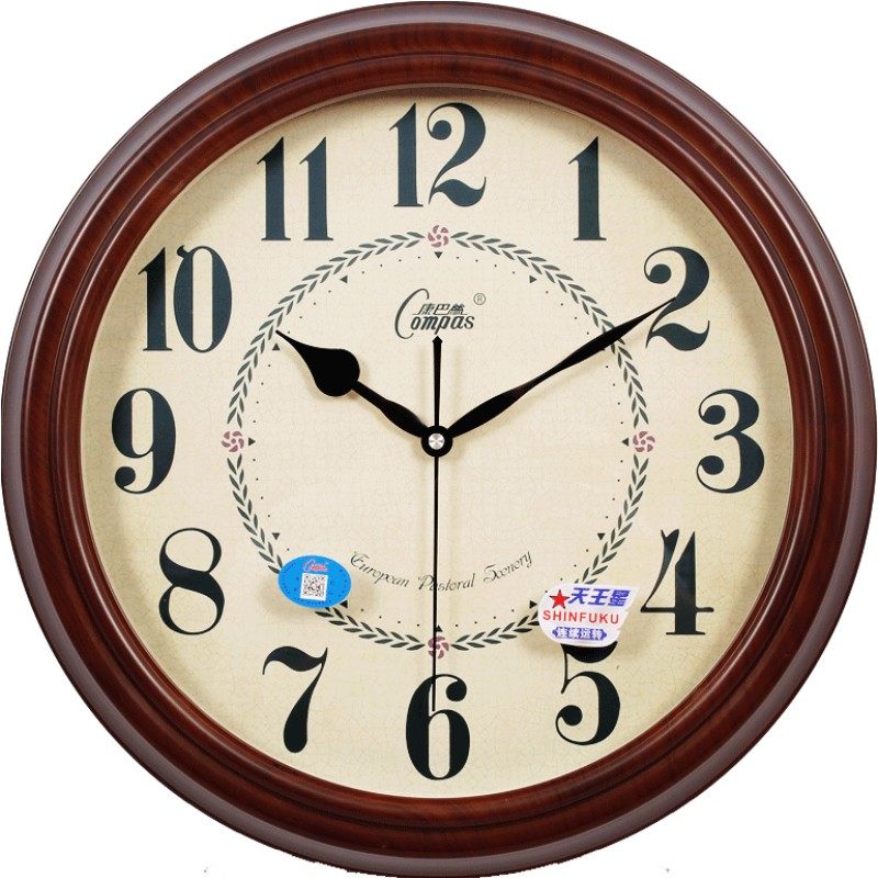 Compas European Style Silent Wall Clock - Round Retro Design