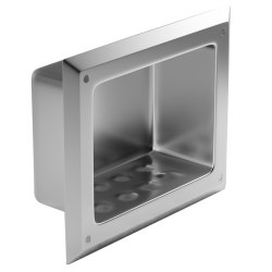 Stainless steel soap dish, built-in soap dish for prison detention center conversation room, bathroom wall-mounted concealed soap dish