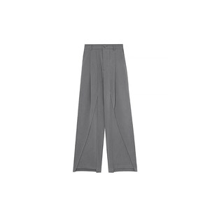 
Gray suit pants for women in autumn and winter new style fat sister mm pear-shaped figure high waist loose slimming wide leg casual pants