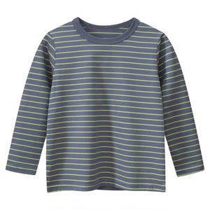 
Little Blue Boat brand children's clothing silk soft cotton children's long-sleeved T-shirt boys' striped autumn and winter bottoming shirt 27kids