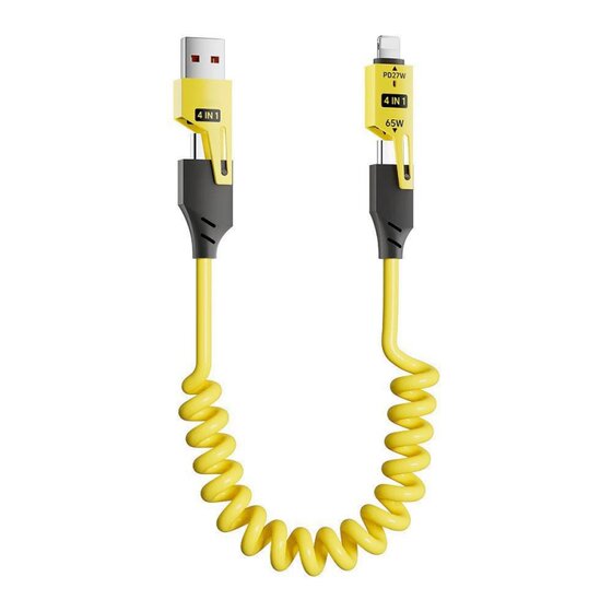 
type c to lightning spring telescopic car carplay navigation carlife data cable suitable for Apple iPhone15/16 Huawei mate60 mobile phone super fast charging cable