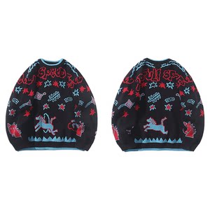 
[New Year Limited] mipo winter children's sweater for boys and girls pullover pure cotton all-over printed warm sweater