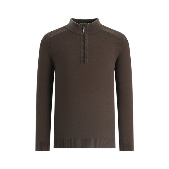 
Shanshan sweater men's machine-washable 2025 autumn new product semi-zipper men's sweater warm top base shirt