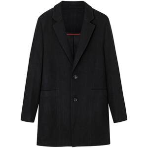 
Talented men's mid-length woolen coat for men's autumn and winter lapel casual jacket for business gentleman tops British style