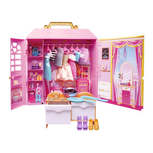 
Princess An Lili Xiaoling Magic World Dress Up Doll Wardrobe Wardrobe Girl 3 Children 4 Toy Set 6 years old