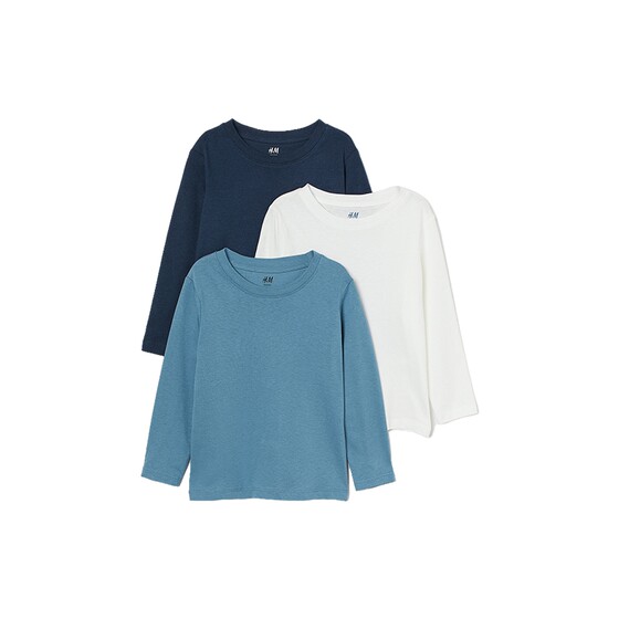 HM children's clothing boys' T-shirts 3-piece spring comfortable home tops children's clothes long-sleeved bottoming shirts 0503569