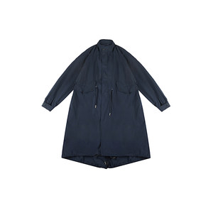 
sameuoo Free Range Culture Solid Color Mid-Length Windbreaker Jacket Women's 2025 Autumn and Winter Casual Neutral Wind Thin Coat