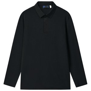 
FILA official men's knitted long-sleeved POLO shirt 2025 new winter fashion casual base top