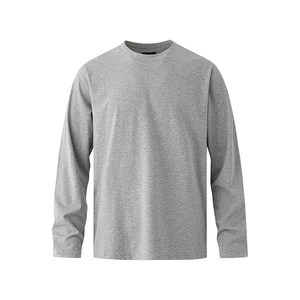 
MRCYC light mature style round neck long-sleeved T-shirt for men 2026 spring new style inner wear Korean commuting slim solid color top