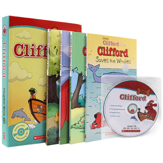 正版 大红狗系列绘本盒装 英文原版 儿童英文读物 Clifford Chapter 英文版进口书籍