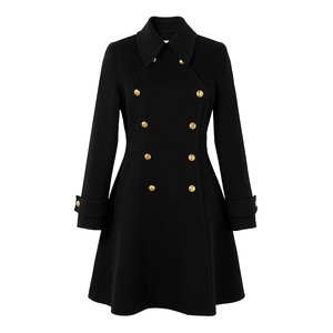 
Qiushui Yiren lapel mid-length simple silhouette wool coat winter 2025 new women's woolen coat