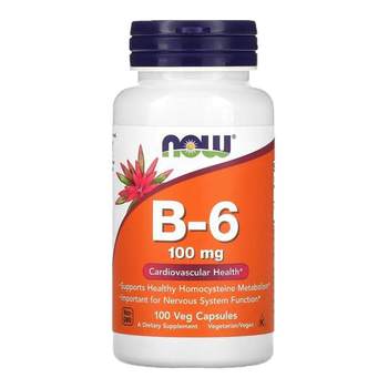 NowFoods B6 pyridoxine capsules optimize sleep nerve health help vitamin b