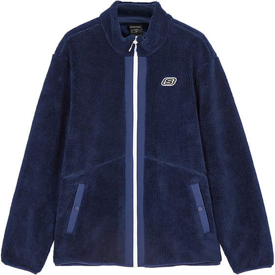 
Skechers/Skechers genuine new winter men's sports and leisure imitation sherpa stand-up collar jacket