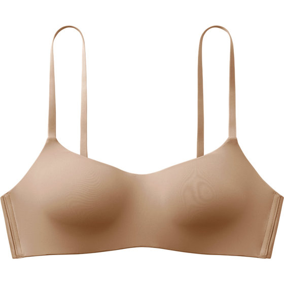 Underwear female small breast flat chest pure desire, half cup of steel circle, simple and comfortable Student girls without traces thin bra
