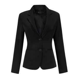 Black suit jacket female autumn and winter temperament suit jacket female slim -fitting college student professional interview work clothes