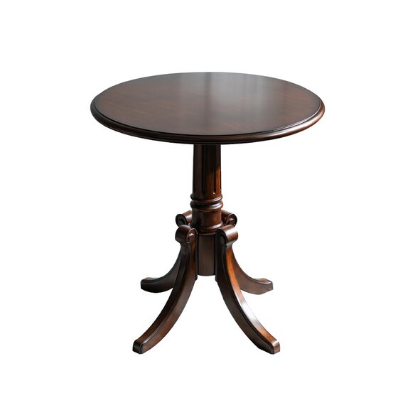 Henian Meijia American style corner table, solid wood, circular edge table, balcony, small round table, simple and retro living room, sofa, small edge table