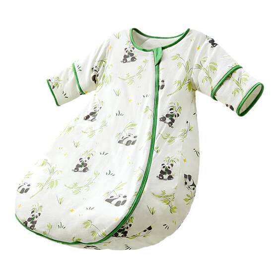
October crystallized baby sleeping bag for small-month-old newborn babies with integrated anti-kick quilt to prevent colds, suitable for all seasons in autumn and winter