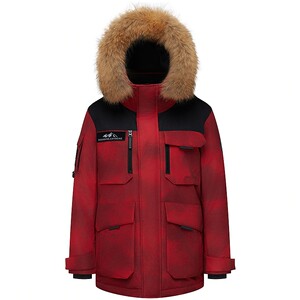 [Bosideng 2317] Extreme cold 90 goose down style down jacket for men and women, outdoor windproof and warm workwear fur collar