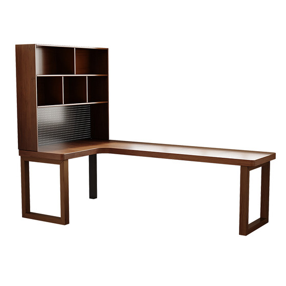 
Solid wood corner desk bookshelf integrated with windowsill student home study bookcase writing desk bedroom office computer