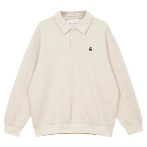 
[POLO shirt collar sweatshirt] Jack Jones men's spring new textured fabric jacket couple embroidery