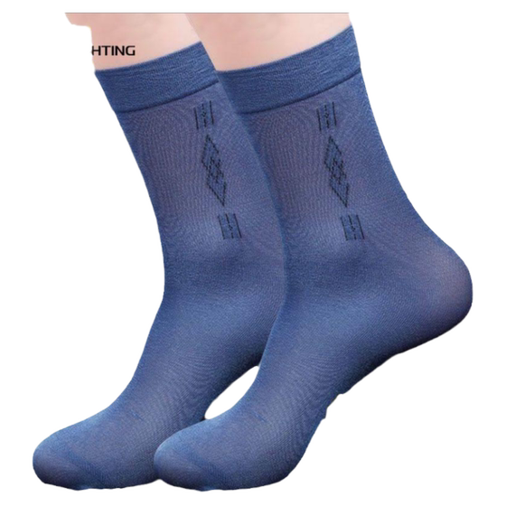 Middle -aged and elderly ice stockings socks men's stockings lace with men's middle -aged dad in summer thin breathability, anti -deodorant mid tube
