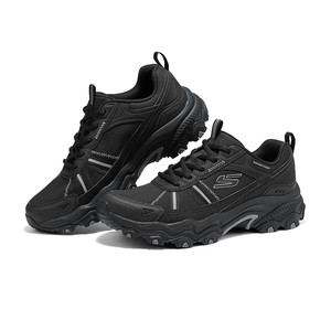 
Skechers men's and women's same casual sports shoes 2026 spring outdoor black and gray mountaineering wear-resistant traction hiking shoes