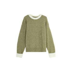 
Nishimachimura House Sweater Women's Winter New Academy Style All-match Contrast Color Round Collar Knitted Low-neck Top HD8104387