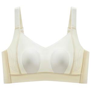 
[Large breasts show small] Winter summer traceless underwear for women, thin and light gathering to prevent sagging rabbit ear cup girl bra