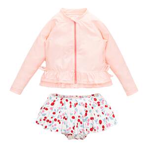 
Girls swimsuit baby swimsuit girl princess swimsuit children long sleeve split 3 years old fashionable sun protection quick drying category a