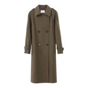 Langzi coat retro design sense commuter autumn 2024 new high-end temperament Hepburn style coat windbreaker