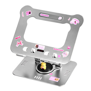 
Meng Ono Laptop Stand Increased Support Heat Dissipation Suitable for Desktop Mac Lenovo Tablet iPad Keyboard Accessories Dragable Foldable Lift Rotation Adjustable Height Portable Stand