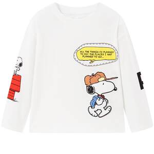 
[Same style at counter] MINIPEACE Snoopy joint boys' long-sleeved T-shirt sun protection UPF50+ new summer wear