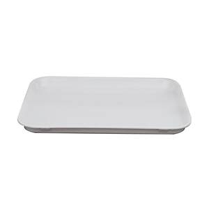 Plastic tray rectangular water cup tea tray dense amine imitation porcelain tableware white rectangular household tea cup tray