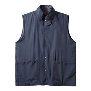 Japanese retro double-sided layered vest vest men's autumn and winter stand collar vest foreign trade men's horse clip jacket

