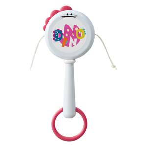 October Crystal Plus Lang Drum Newborn Babies Shake the Drum Ring Bell Puzzle Children's Toy 0-1 years old baby can bite
