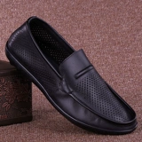 Летние туфли для кожаной обуви для отдыха, кожаная дышащая обувь, из натуральной кожи, воловья кожа