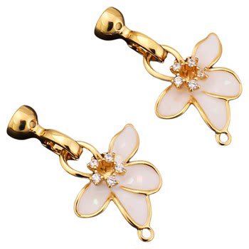 Strong color retention 18k gold plated pearl necklace connecting buckle