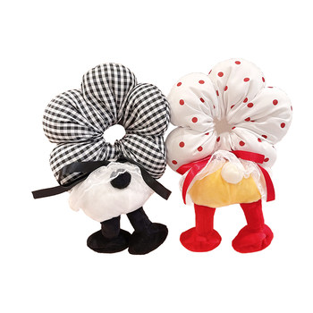 Autumn and winter Mickey flower large intestine hair ring for women, super large ball hair tie, sweet girly polka dot hair rope hair accessories