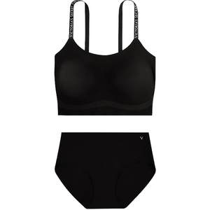 
Victoria's Secret Jelly Strip Sports Bra Set Soft Support Vest Style Colored Wearable Backless Bra Panties