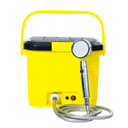 Outdoor bath and shower charging water storage box