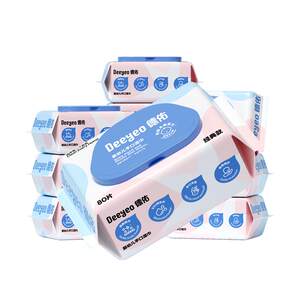 
[618 Big Sale] Deyou Baby Wet Wipes Household Wet Wipes Newborn Wet Wipes Large Pack Baby Toilet Paper 80 Pumps