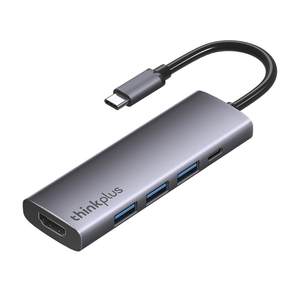 Lenovo HDMI to typec expansion dock macbookPro/AirM4 Apple computer suitable for Huawei mobile phone tablet ipad notebook USB extender to network port projection screen lightning converter