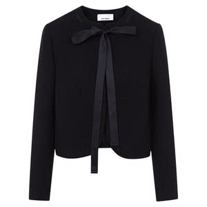 
Langzi tweed streamer neckline small fragrant jacket design sense temperament versatile fashion women's new winter style in 2025