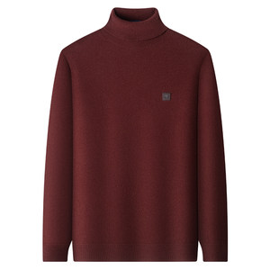 
[Cashmere Wool] Montagut Men's Solid Color Wool Sweater Winter Cashmere Sweater Turtleneck Thick Warmth J